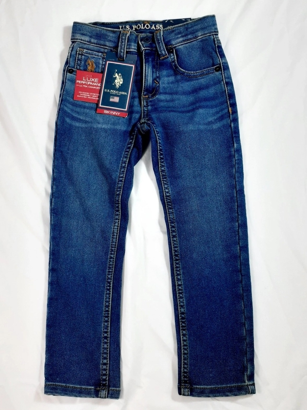 U.S. Polo Assn. Boy's Skinny Jeans - Medium Wash